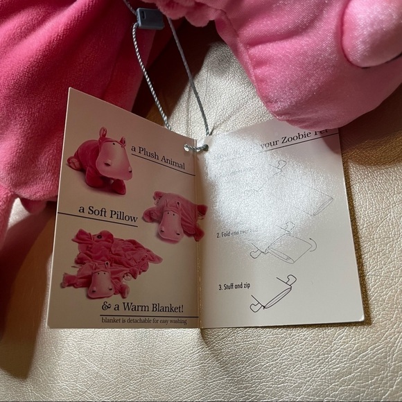Zoobie Pets Hada the Hippo plush, pillow and blanket - Picture 6 of 10